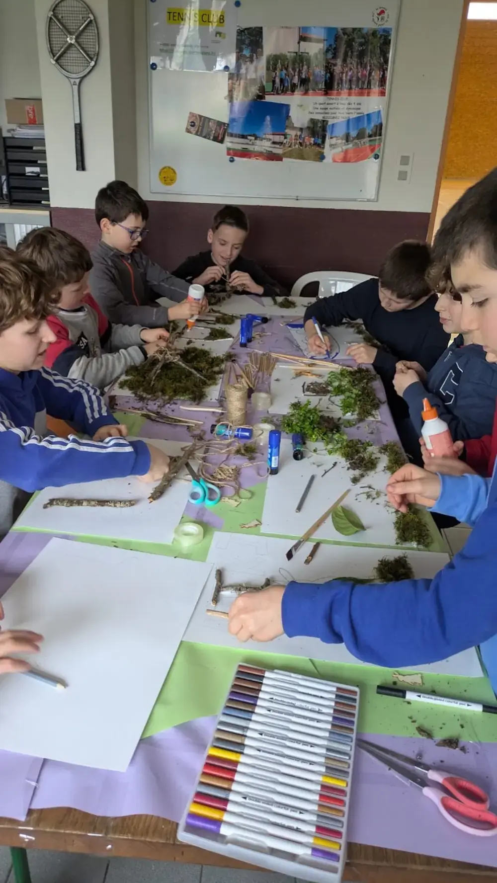 Bricolage nature pendant le stage